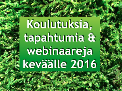 Kevään koulutus- ja tapahtumakalenteri 2016
