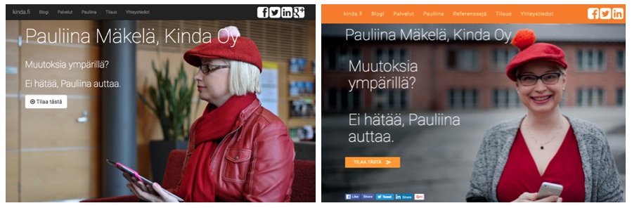 Nettisivut vuosina 2014 ja 2016