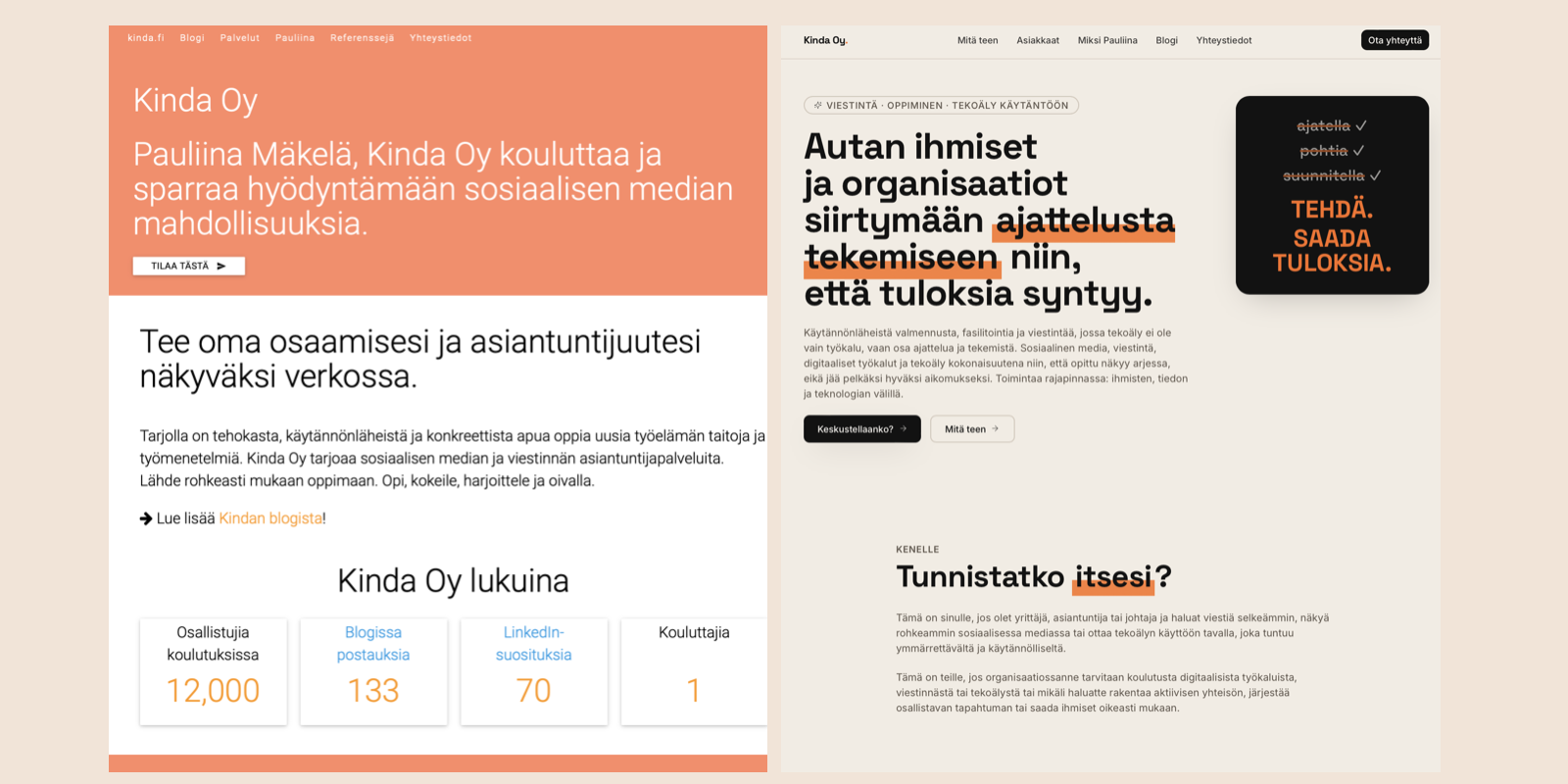 Nettisivut vuosina 2016-2025 ja 2026